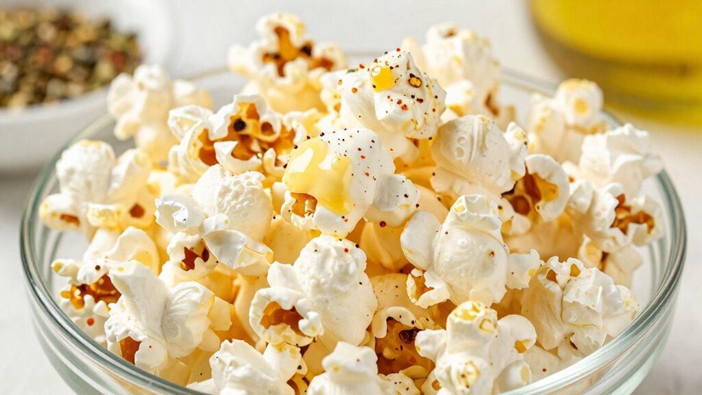 add seasonings immediately after popping