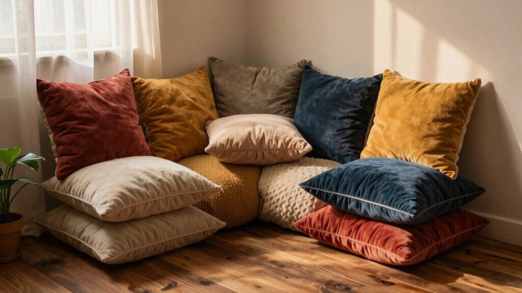 balanced diy pillow seating