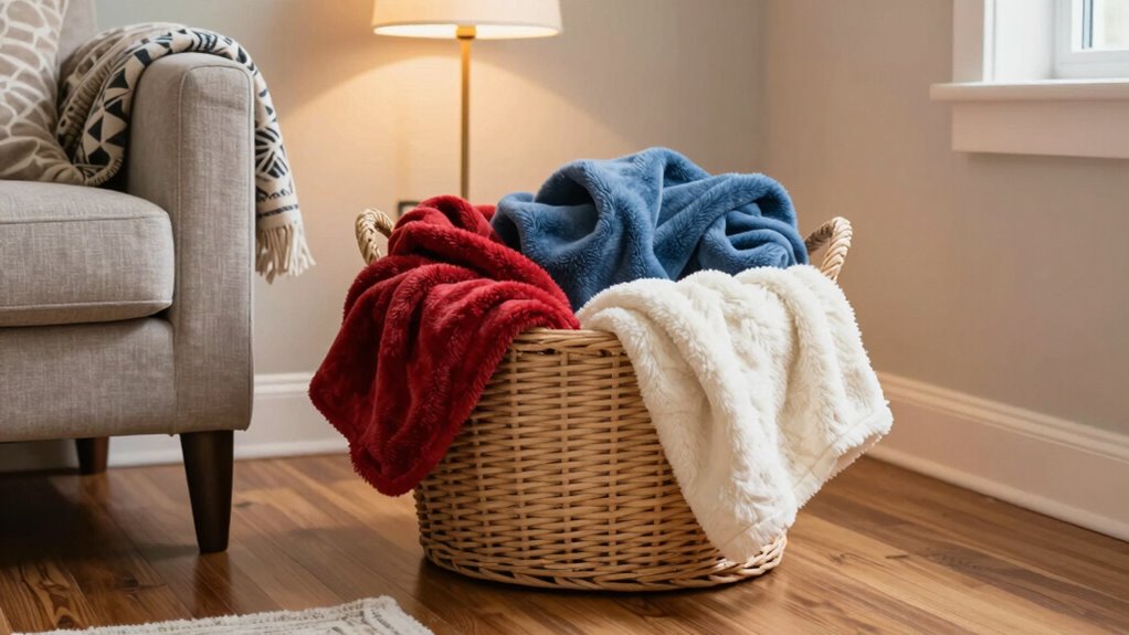 blanket basket boosts guest comfort