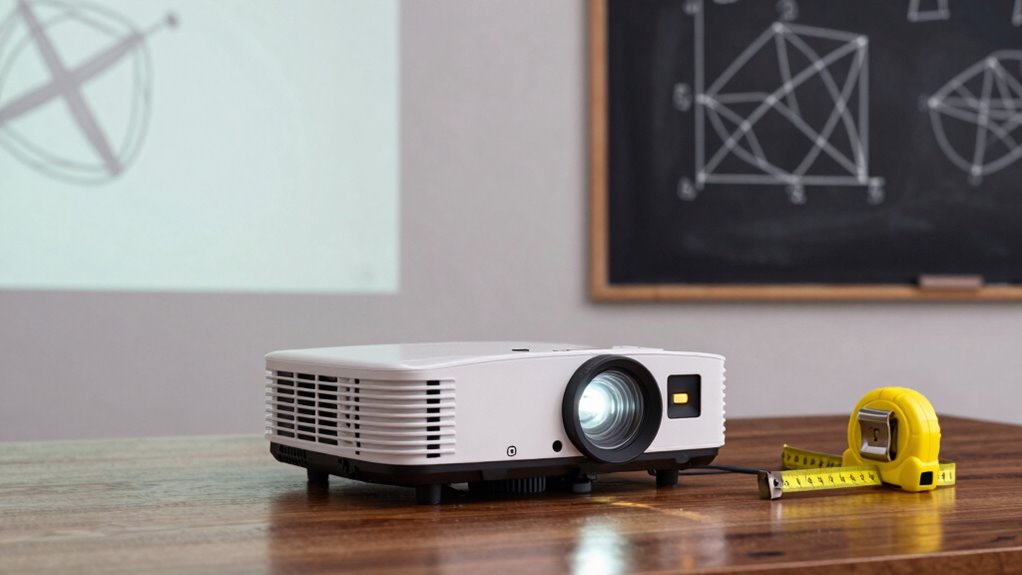 calculate projector throw distance