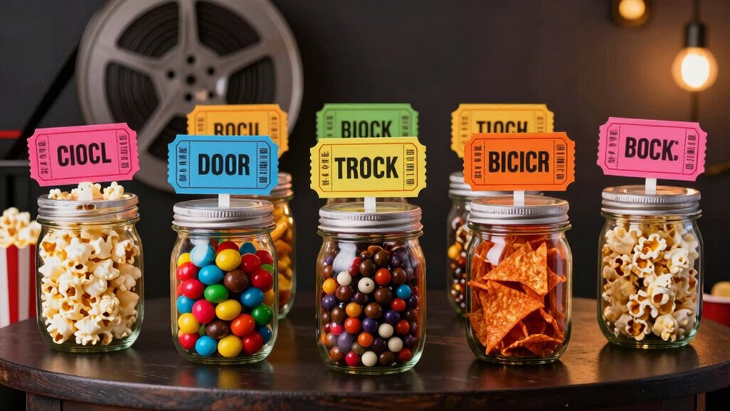 cinematic snack table setup