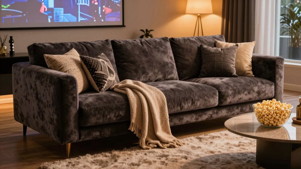 comfortable movie night seating
