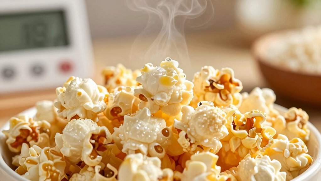 control moisture for crispy popcorn