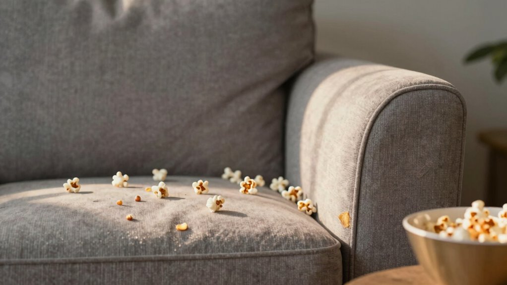 couch crumbs and odors