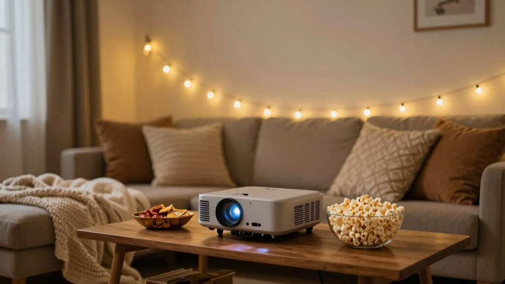 cozy cinematic viewing experience