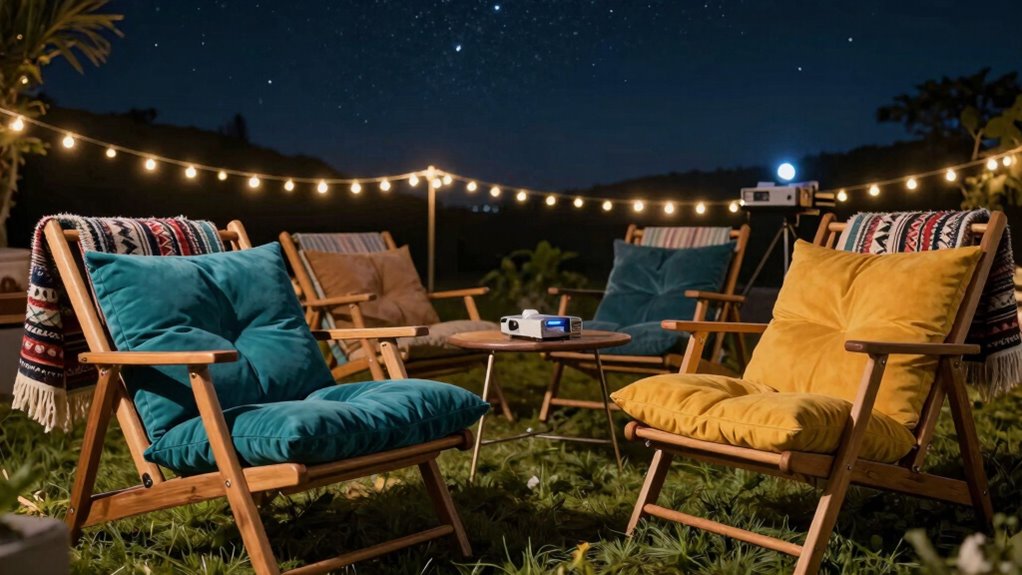cozy outdoor movie essentials