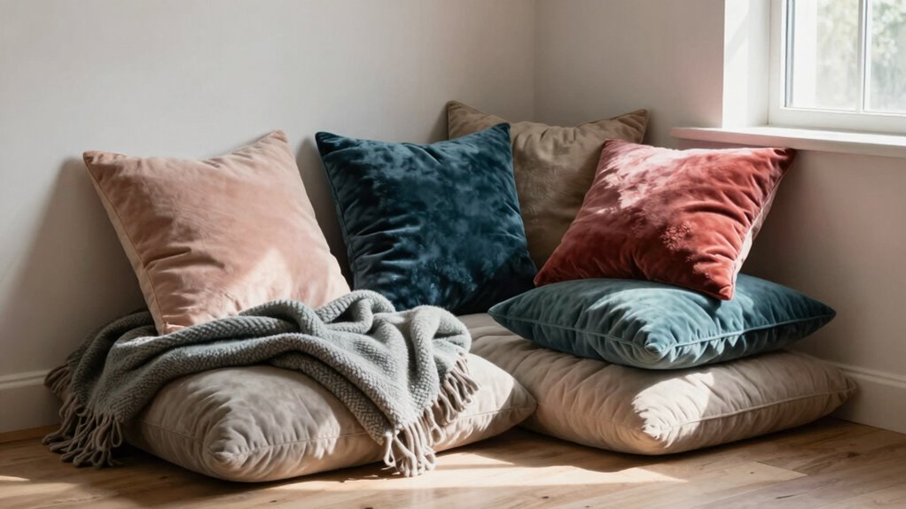 cozy pillows and blankets