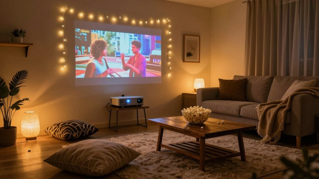 cozy seating and lighting