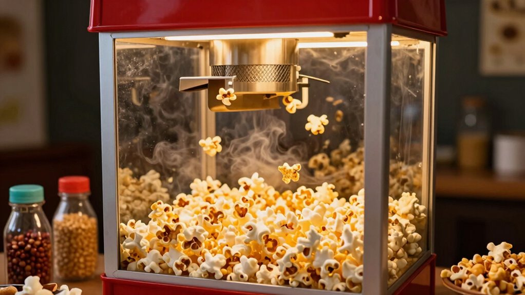 crispy popcorn temperature control