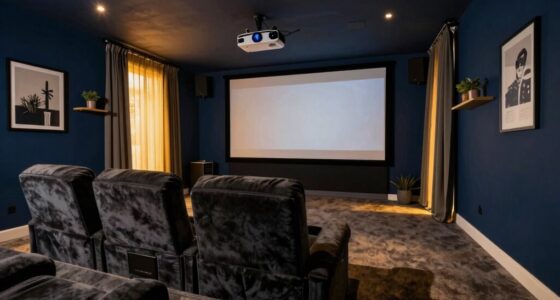 dark walls enhance viewing experience