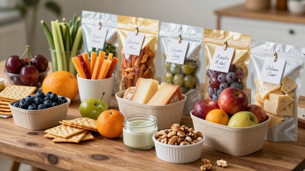 diverse quiet snack options