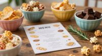 engaging snack menu design