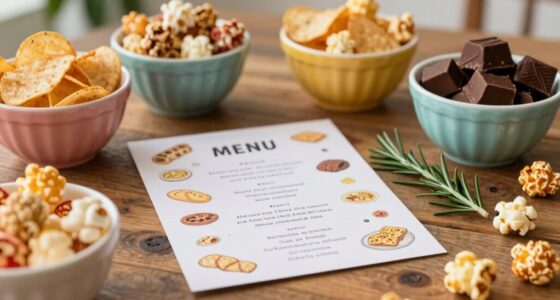 engaging snack menu design
