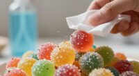 germs thrive on sticky snacks