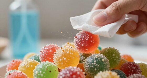 germs thrive on sticky snacks