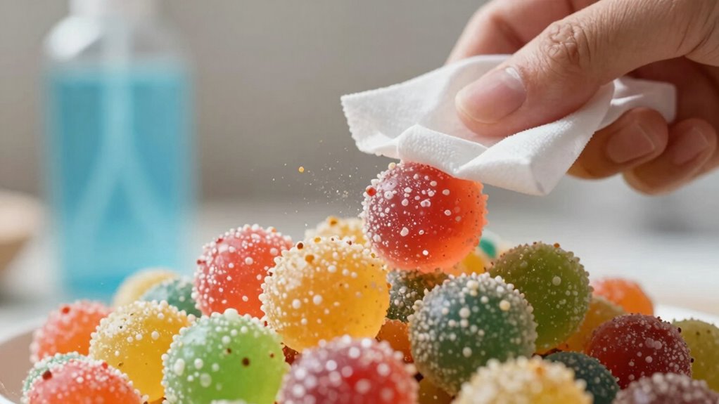 germs thrive on sticky snacks