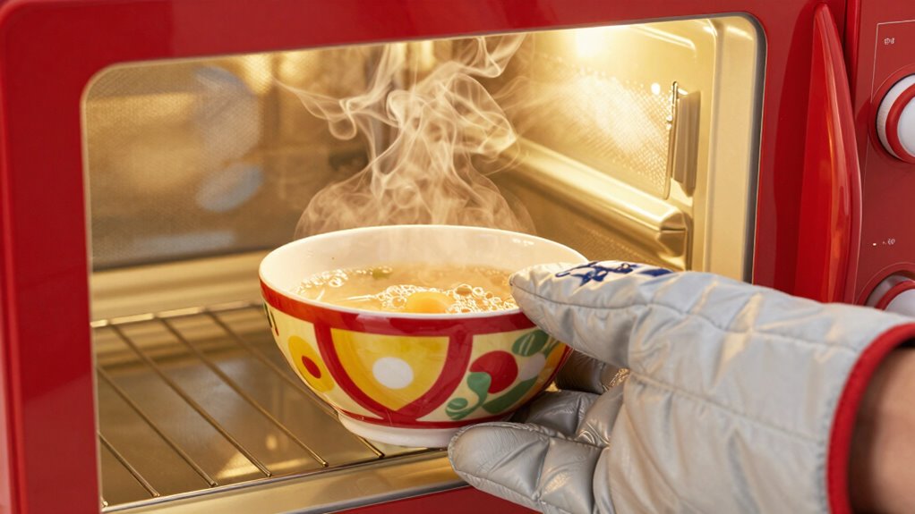 handle hot foods carefully