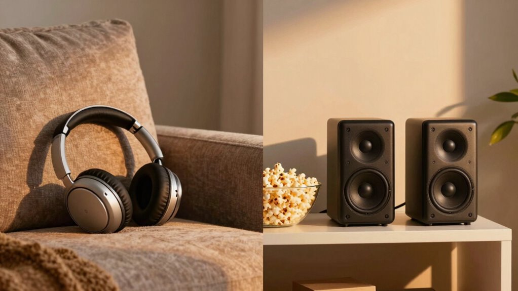 headphones versus speakers comfort