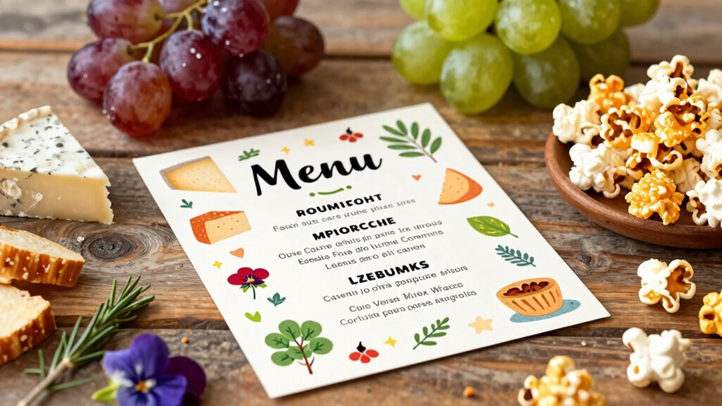 irresistible snack menu design