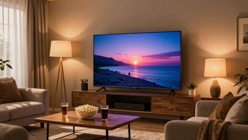lighting influences tv size