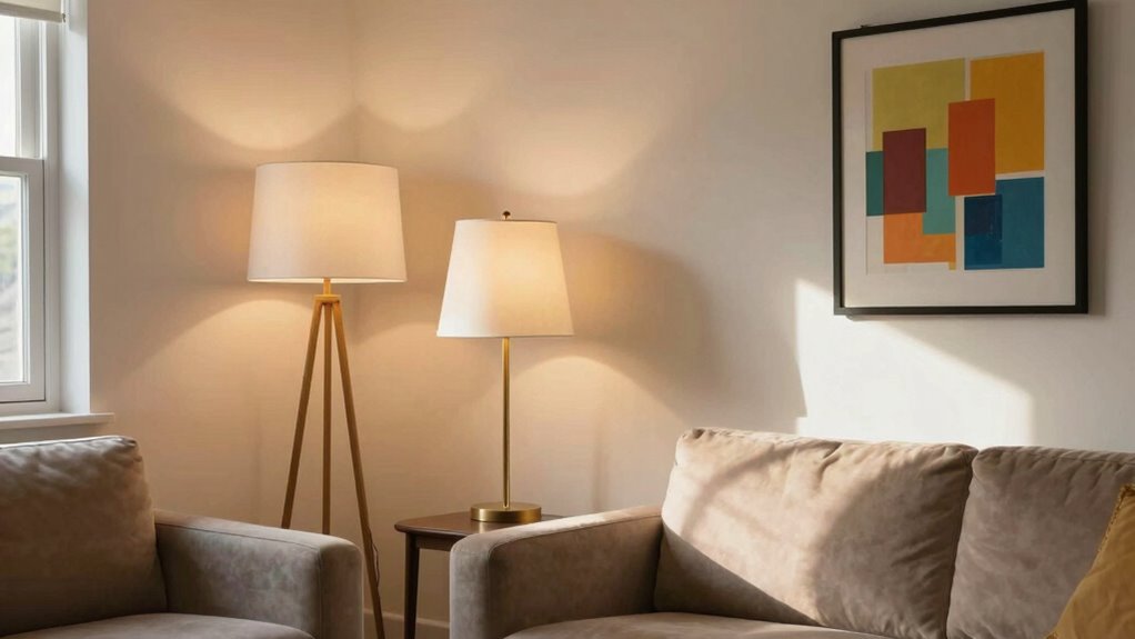 minimize shadows with positioning