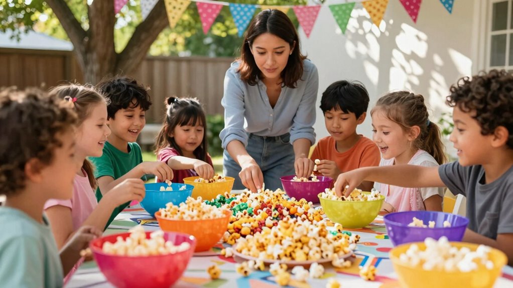 monitor kids while snacking