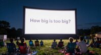 optimal outdoor cinema size