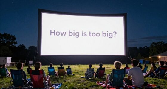 optimal outdoor cinema size