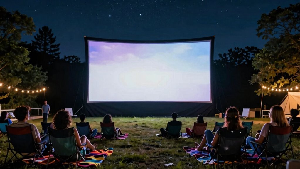 optimal outdoor movie screen