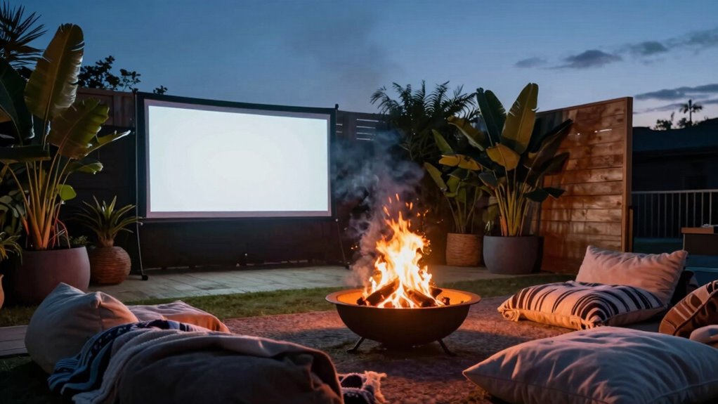 optimal outdoor movie setup