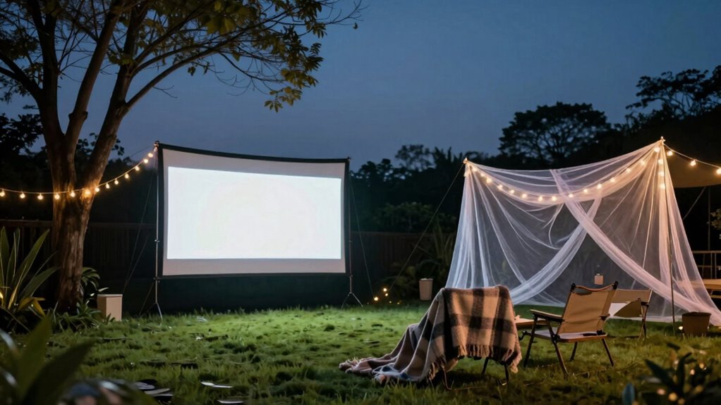 optimal outdoor movie timing