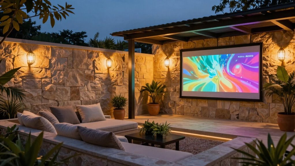 optimal outdoor screen lighting