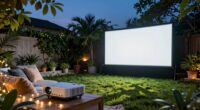 optimize outdoor projector brightness