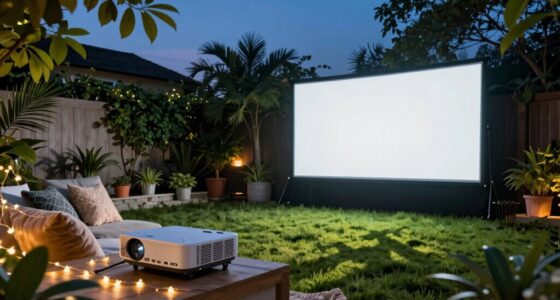 optimize outdoor projector brightness