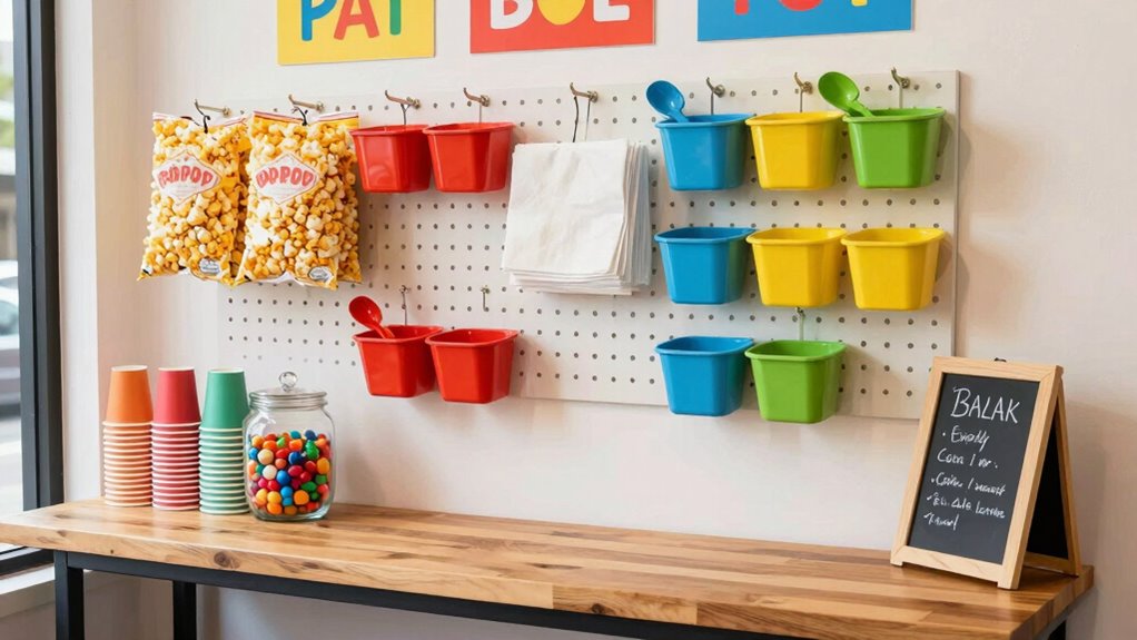 organize supplies with labels