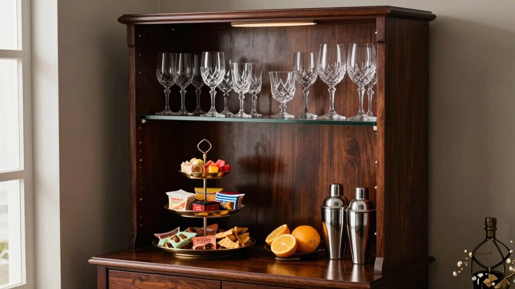 organized and clean bar