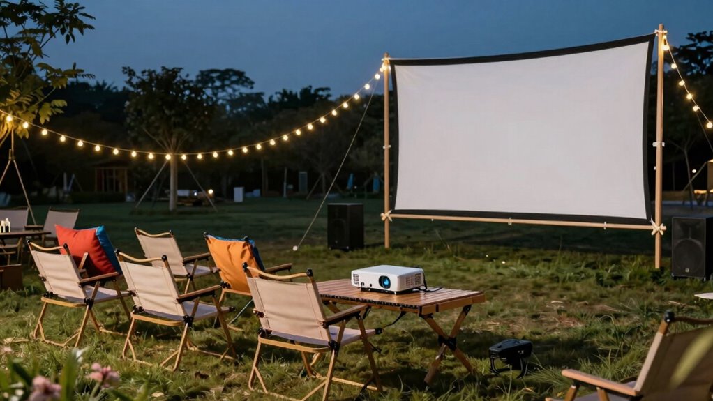 outdoor movie equipment selection