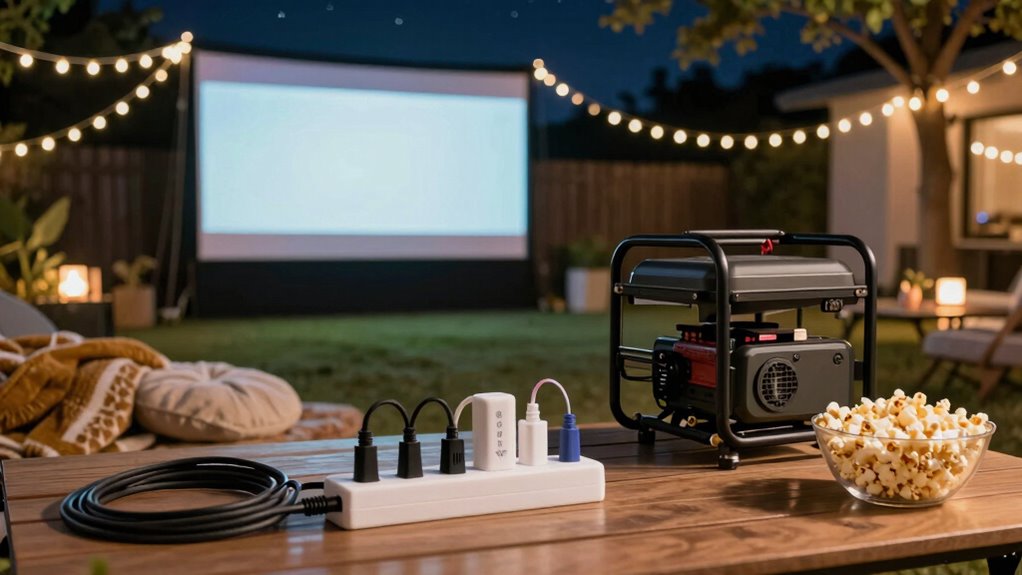 outdoor movie night power preparation