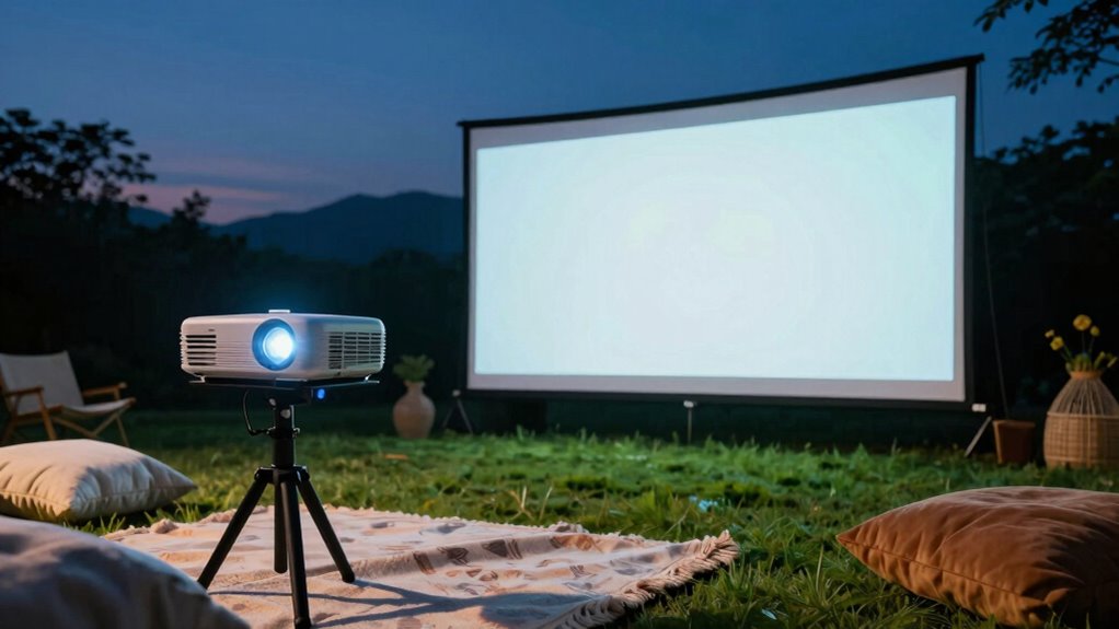 outdoor projector settings optimization