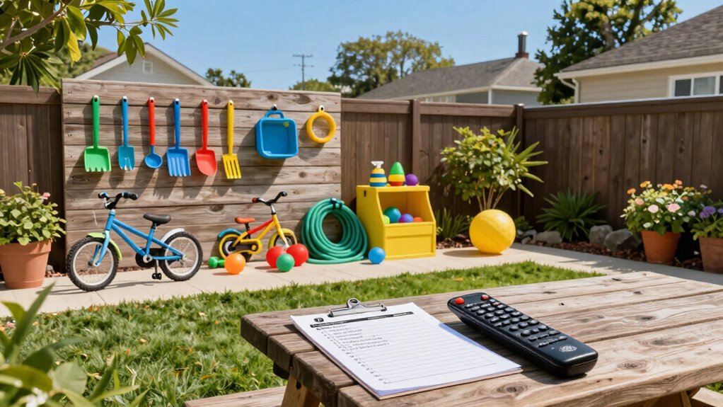 outdoor toy organization tips
