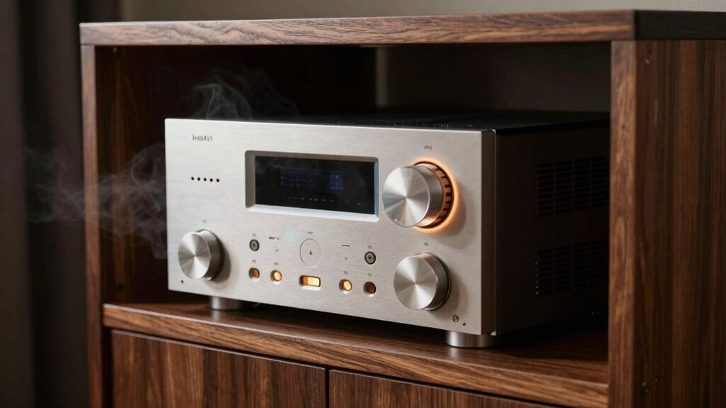 overheating receiver audio distortion