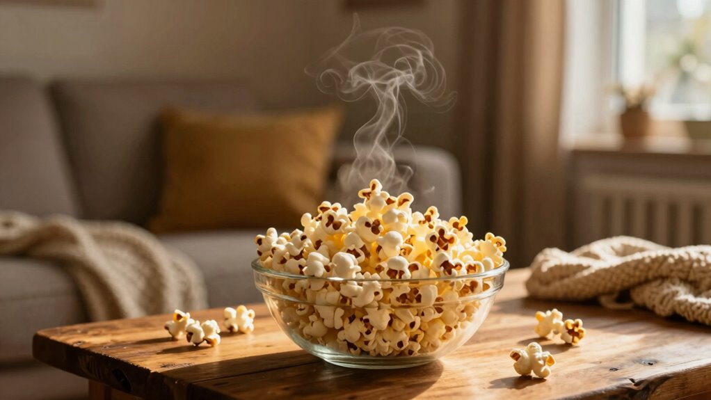 popcorn scent lingers indoors