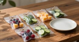 prepare silent snack bags