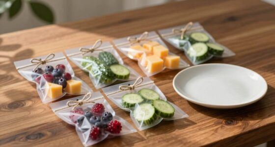 prepare silent snack bags