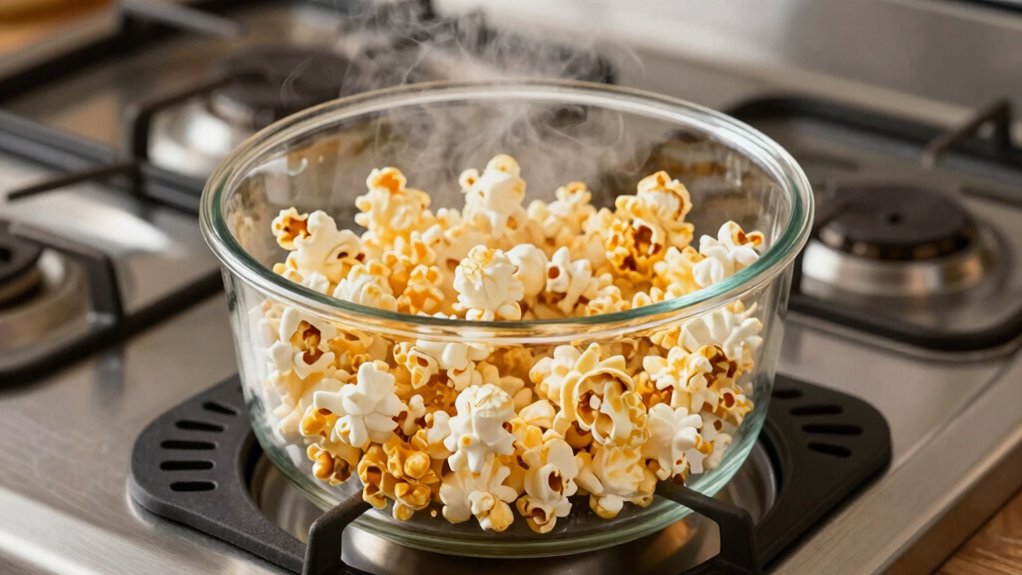 prevent burning popcorn kernels