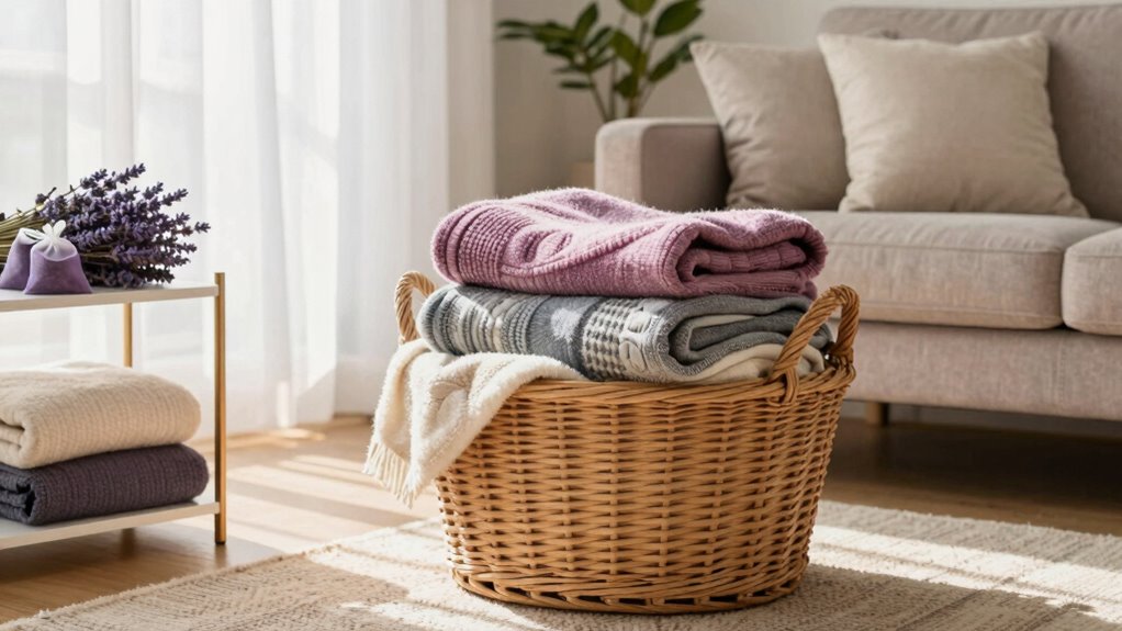 proper throw blanket storage