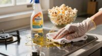 quickly remove popcorn oil
