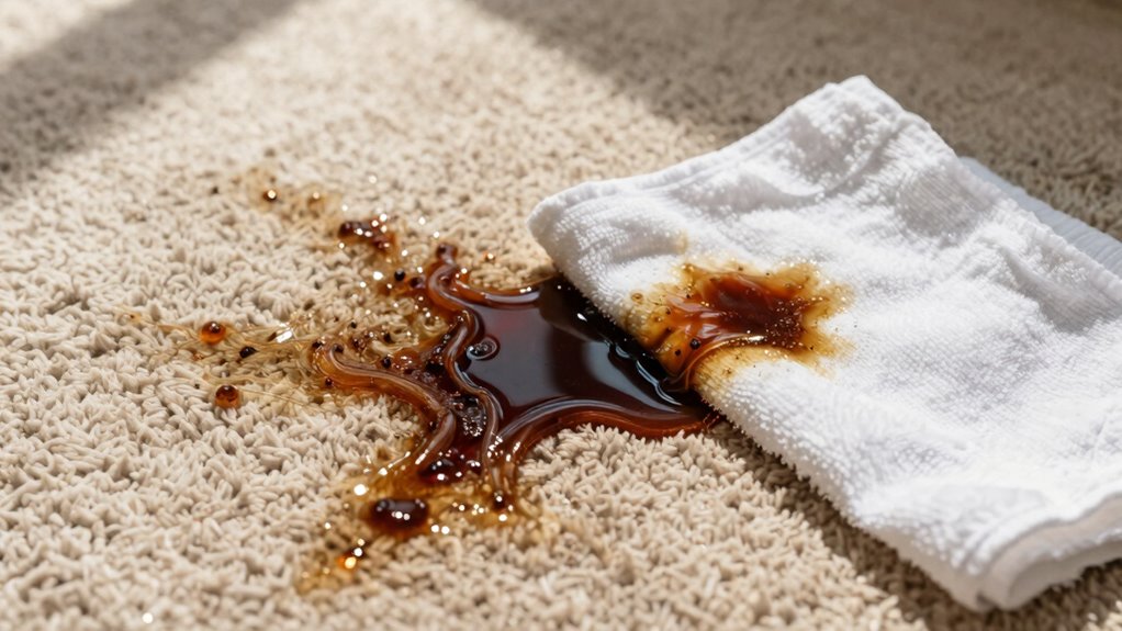 regular vacuuming prevents stains