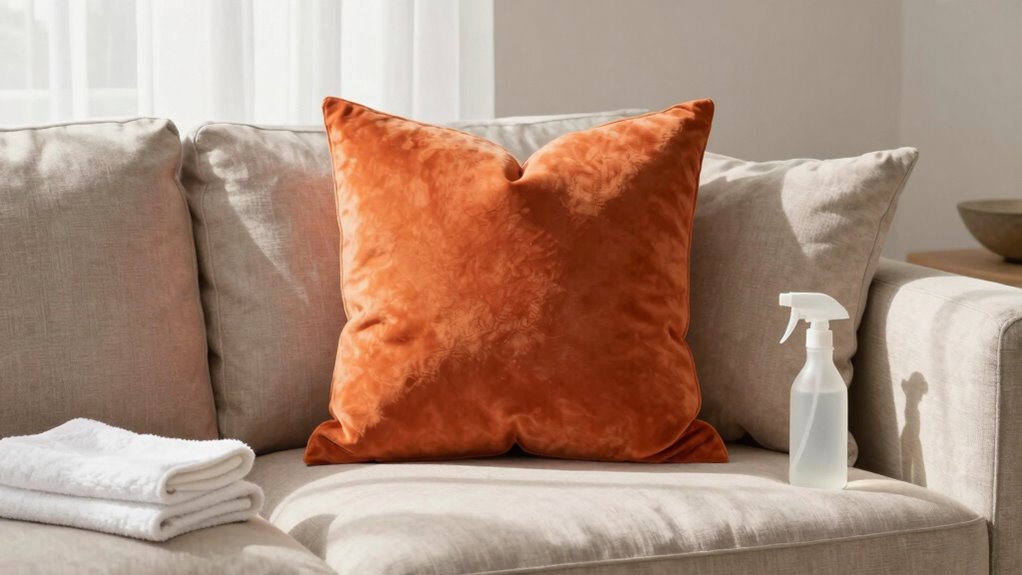 regularly clean throw pillows
