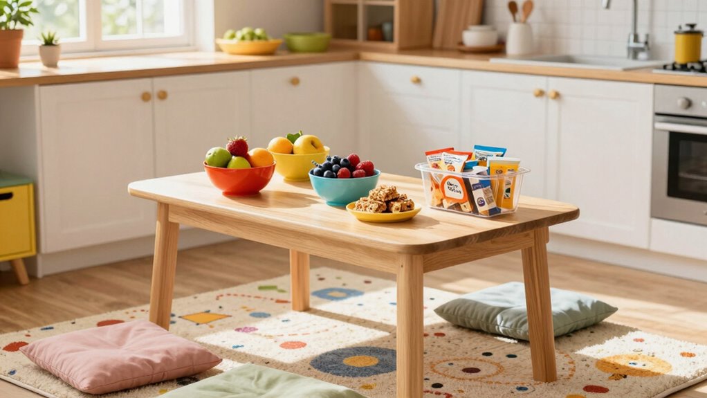 safe and accessible snack station